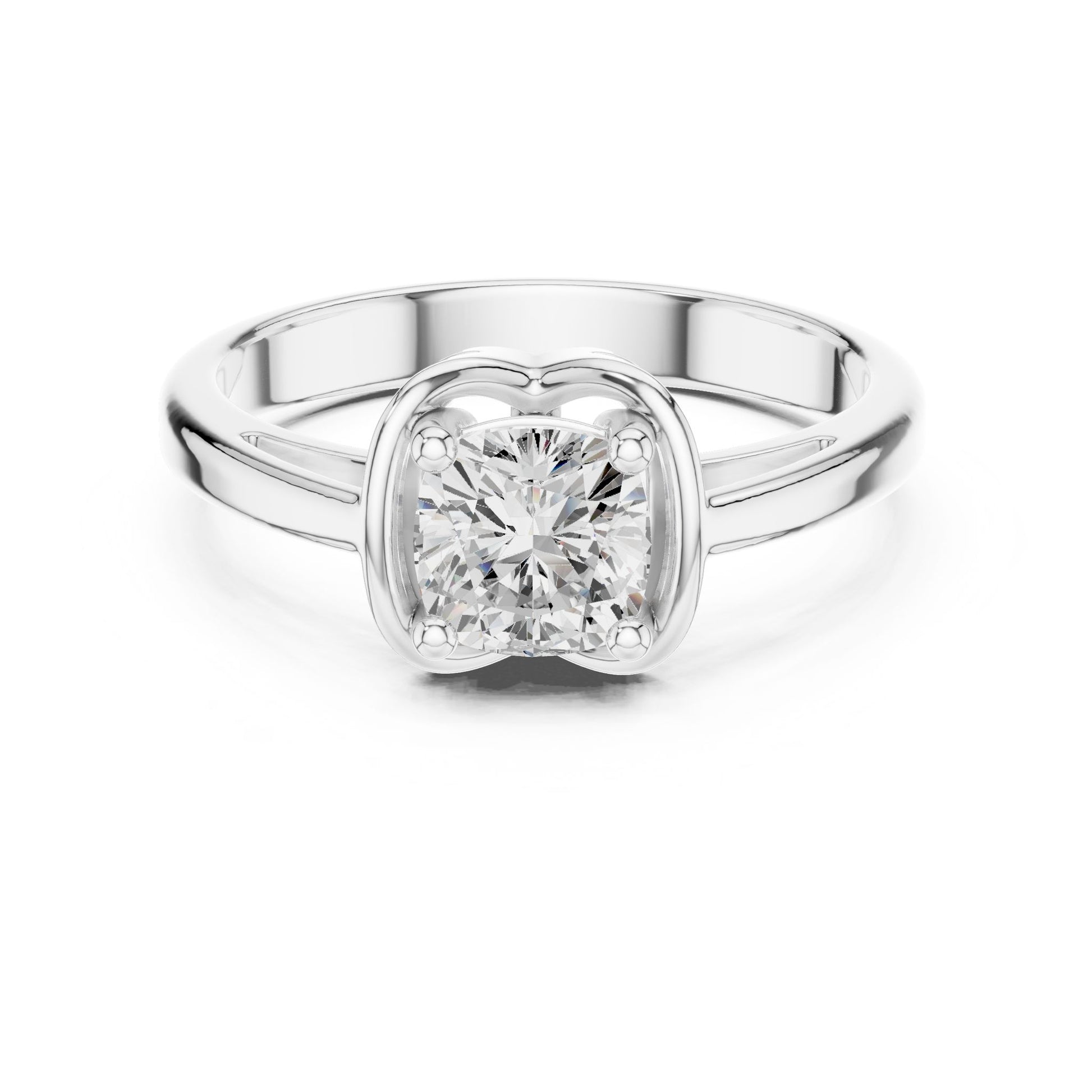Round Lab Grown Diamond Solitaire Engagement Ring