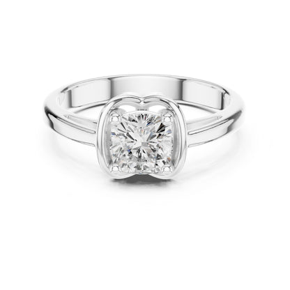 Round Lab Grown Diamond Solitaire Engagement Ring