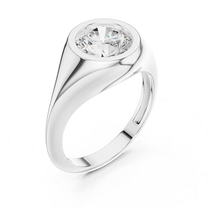 Round Lab Grown Diamond Solitaire Engagement Ring