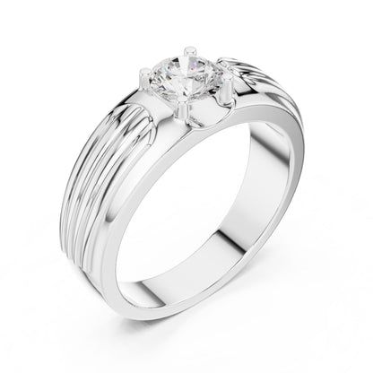 Men's Round Lab Grown Diamond Ring
