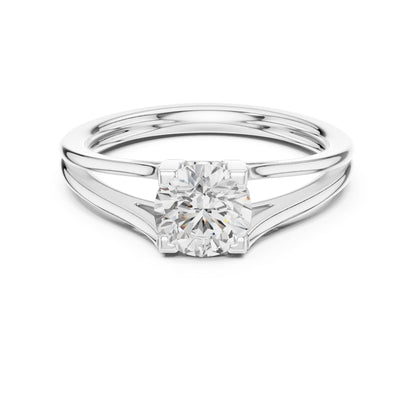 Round Lab Grown Diamond Solitaire Engagement Ring