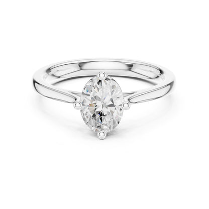 Round Lab Grown Diamond Solitaire Engagement Ring