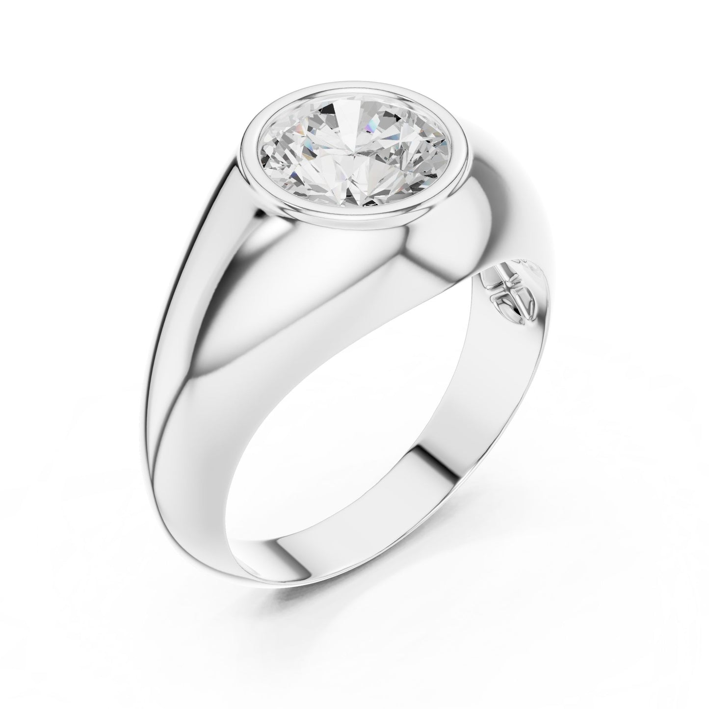 Men's Round Lab Grown Diamond Ring