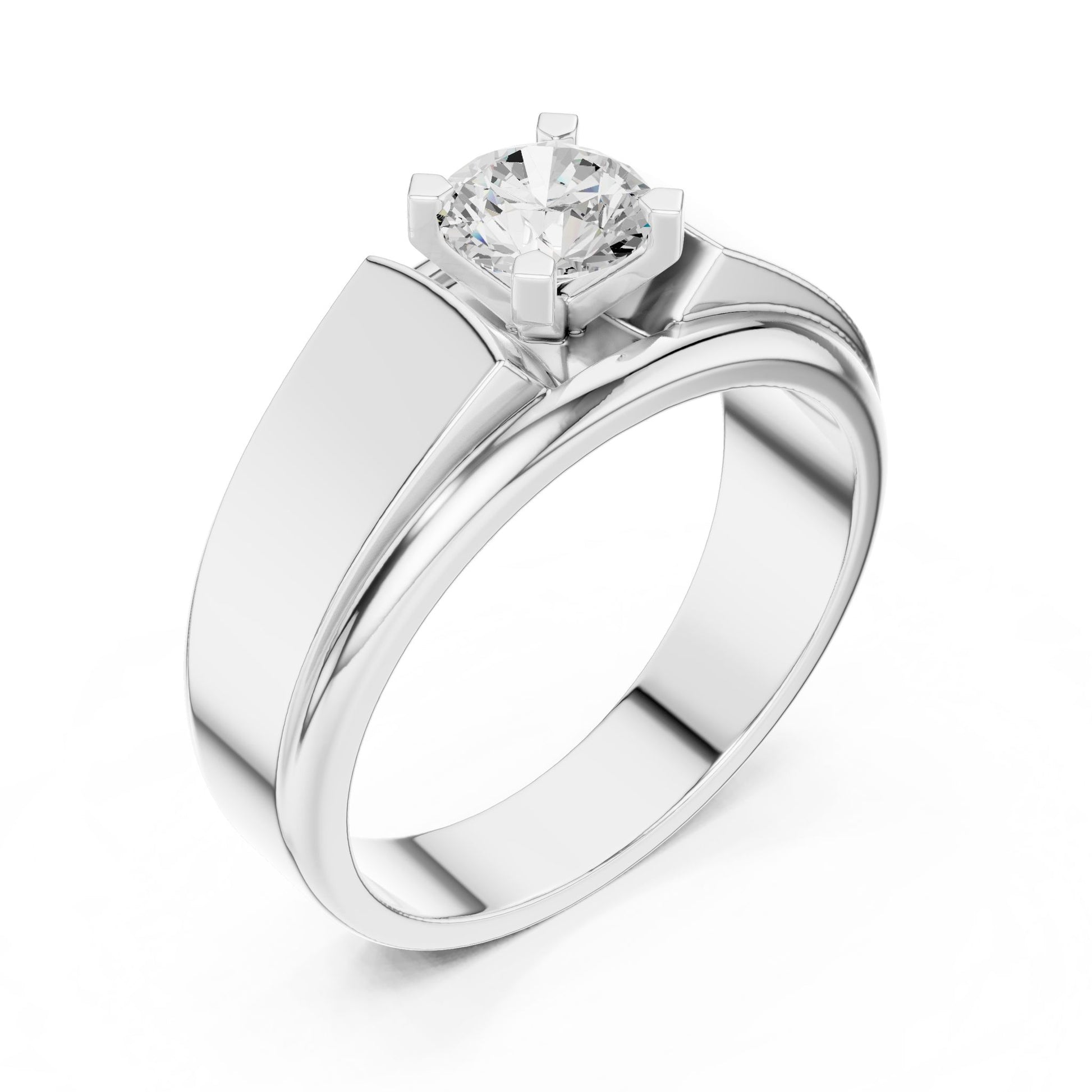 Men's Round Lab Grown Diamond Ring