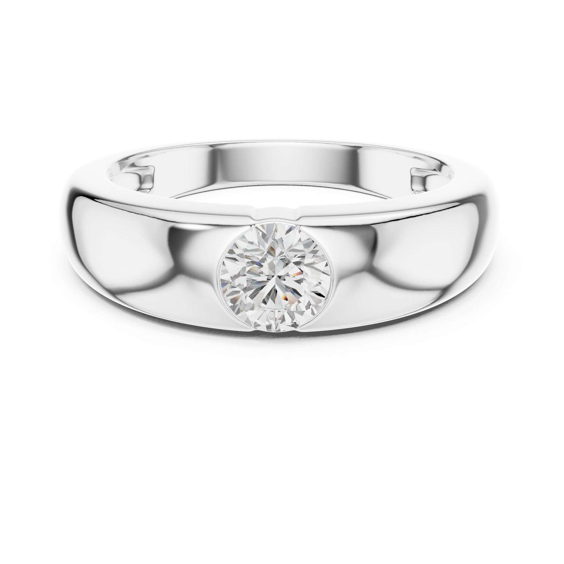 Men's Round Lab Grown Diamond Ring