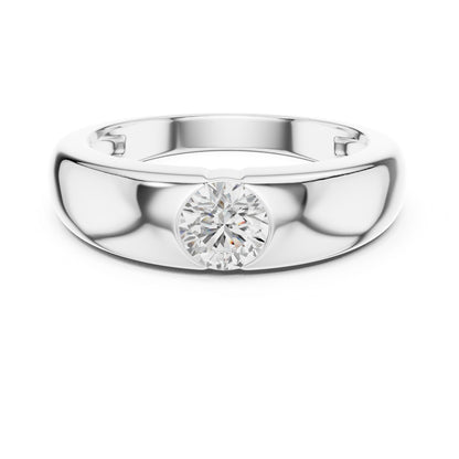 Men's Round Lab Grown Diamond Ring