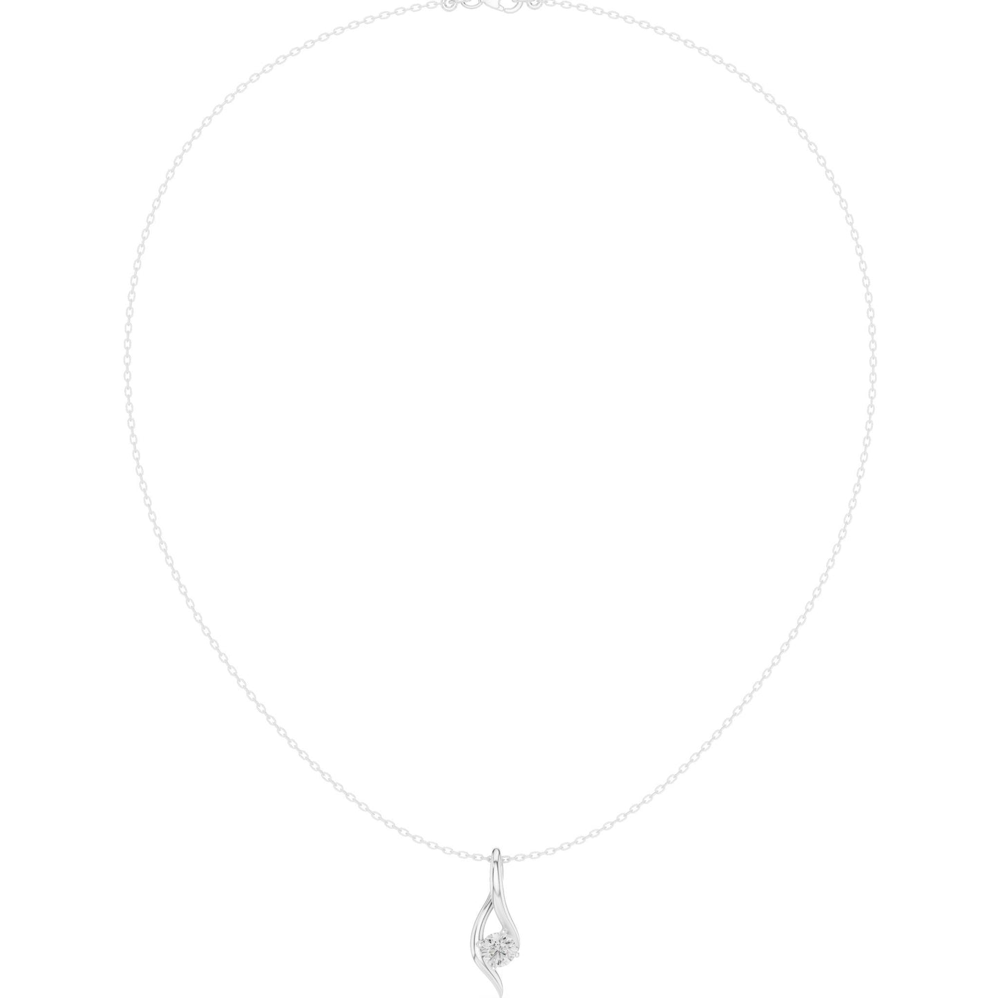 Round Lab Grown Diamond Pendant
