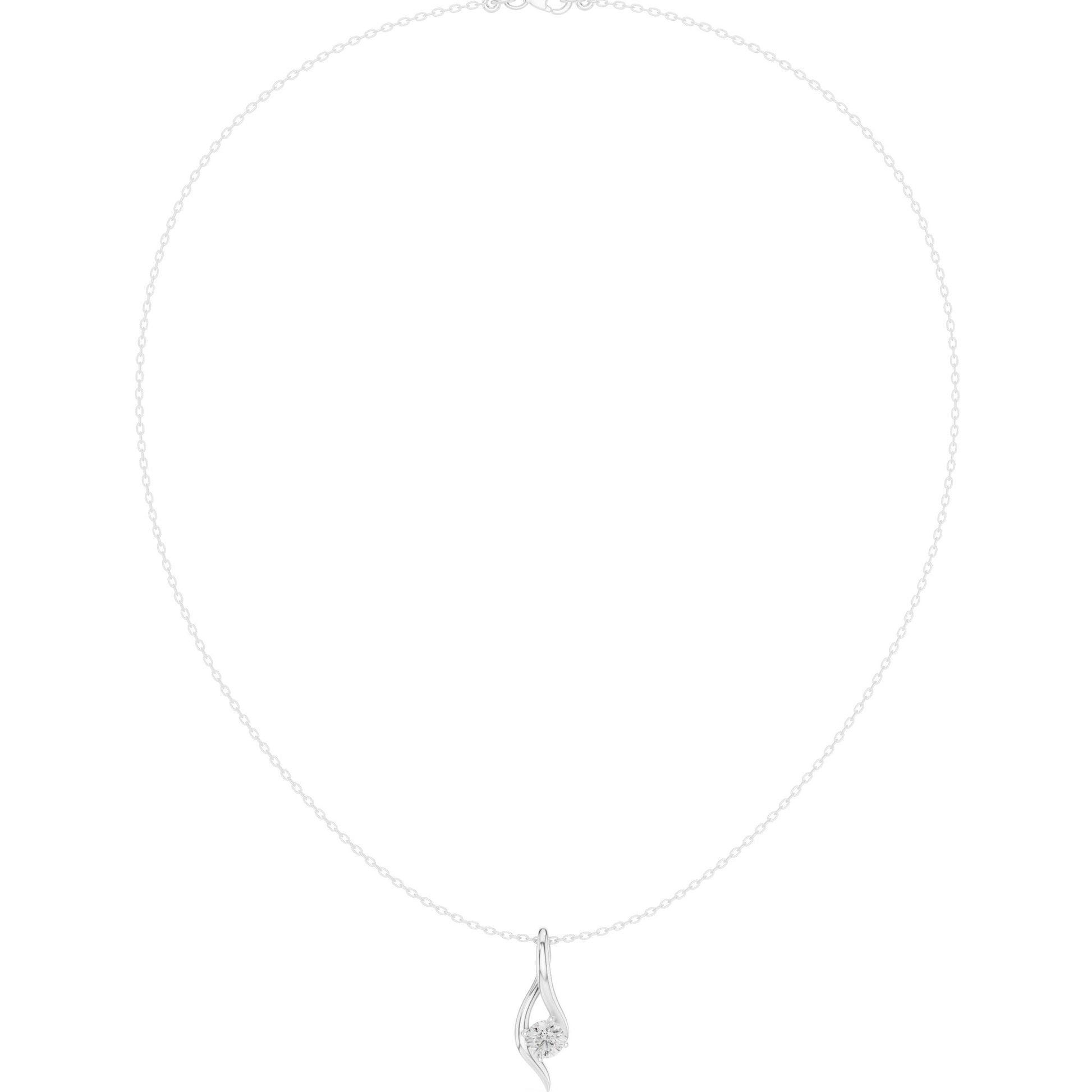 Round Lab Grown Diamond Pendant