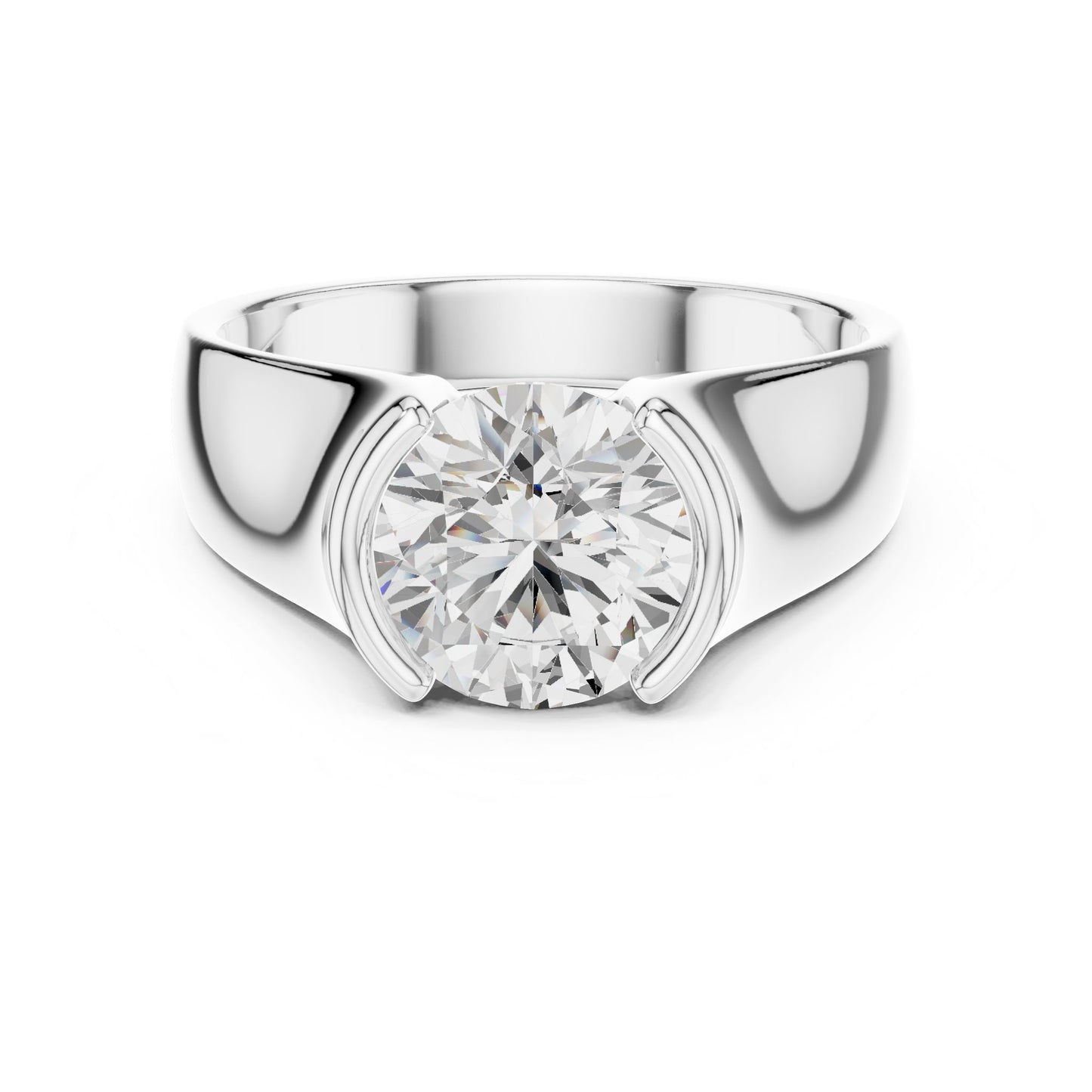 Men's Round Lab Grown Diamond Ring