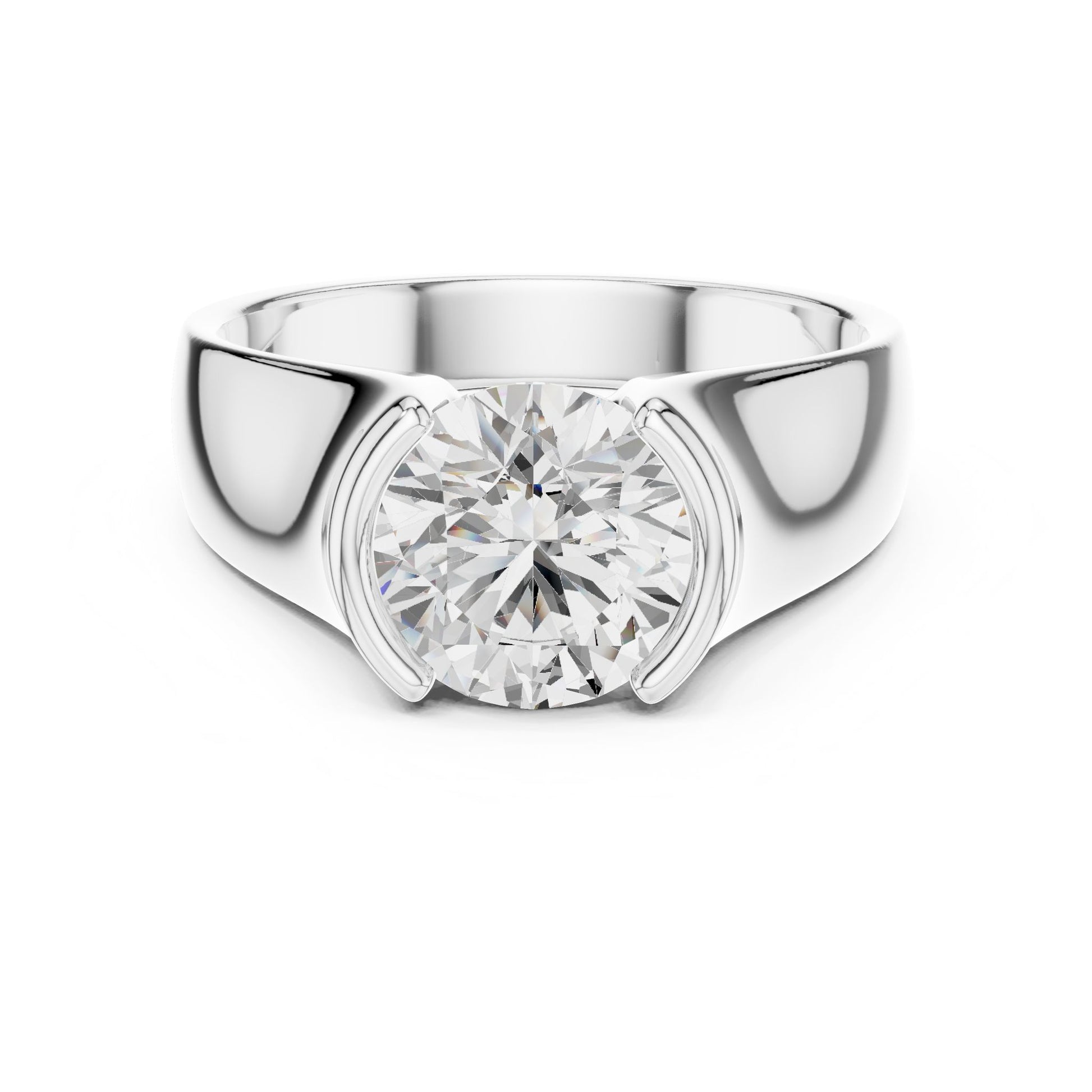 Men's Round Lab Grown Diamond Ring