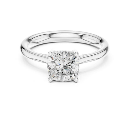 Round Lab Grown Diamond Solitaire Engagement Ring