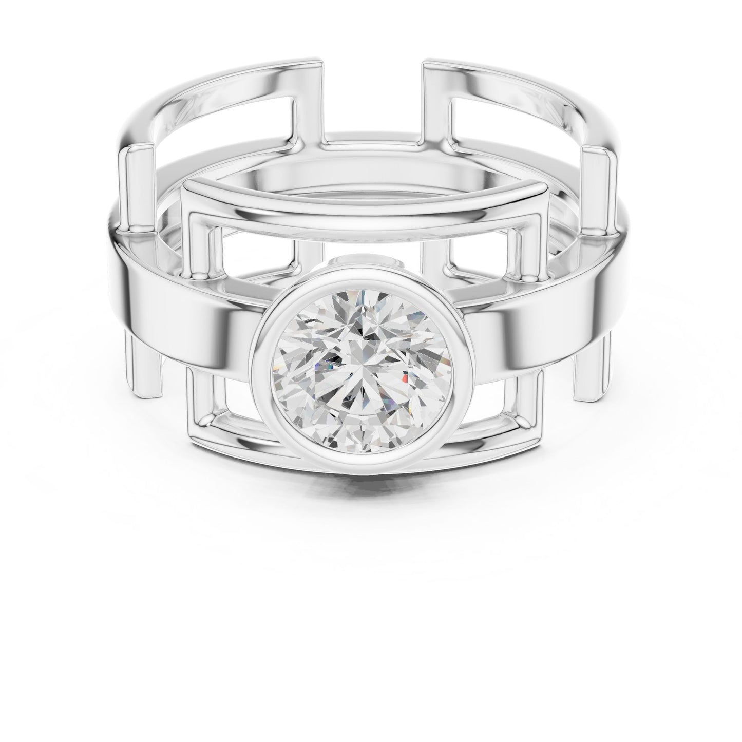 Men's Round Lab Grown Diamond Ring