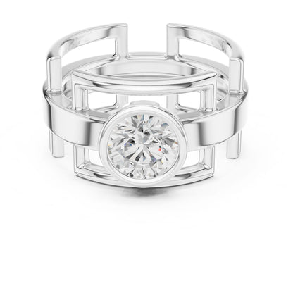 Men's Round Lab Grown Diamond Ring