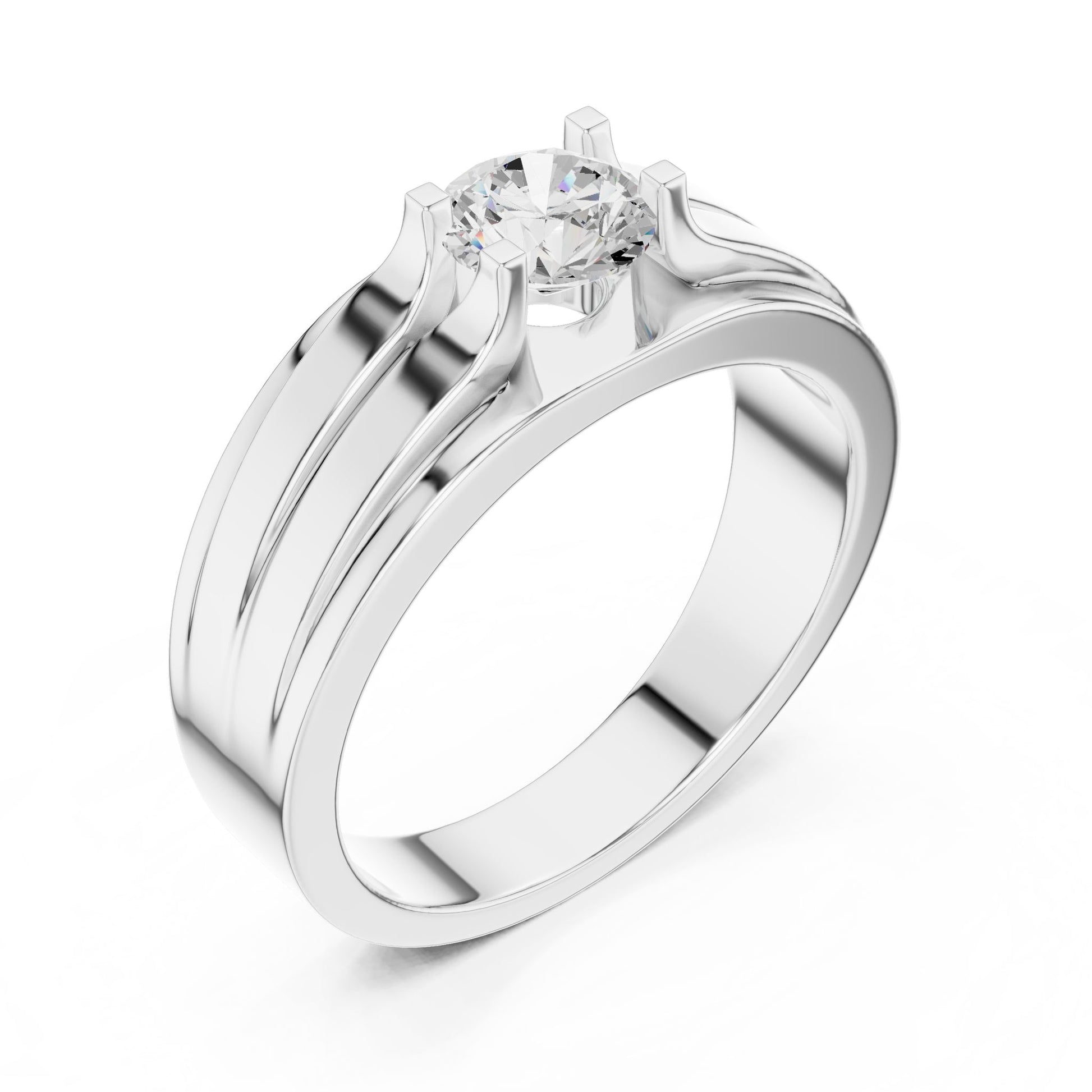 Men's Round Lab Grown Diamond Ring