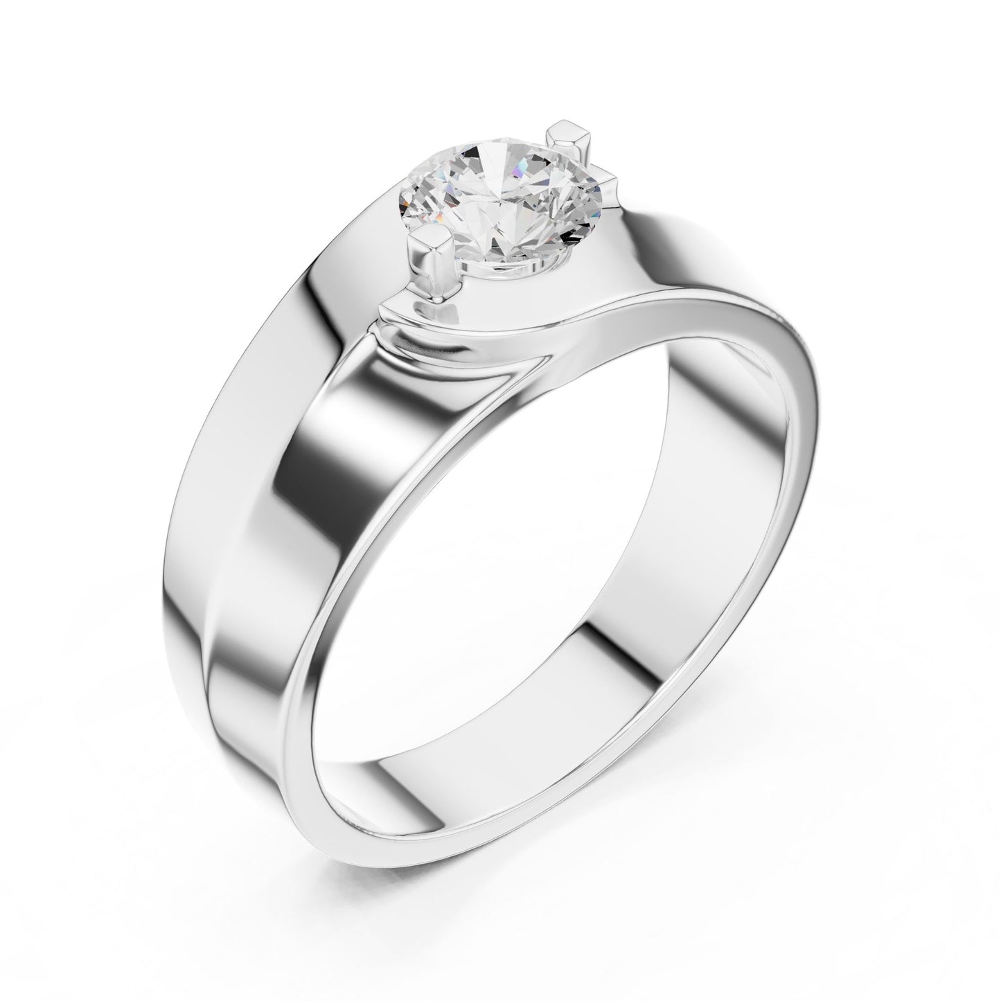 Men's Round Lab Grown Diamond Ring