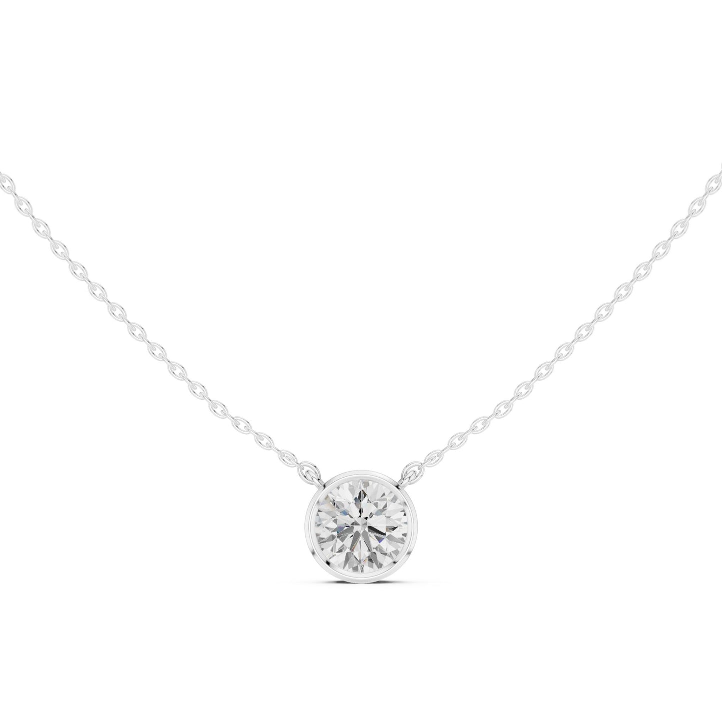 Round Lab Grown Diamond Pendant