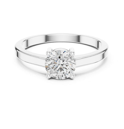 Round Lab Grown Diamond Solitaire Engagement Ring