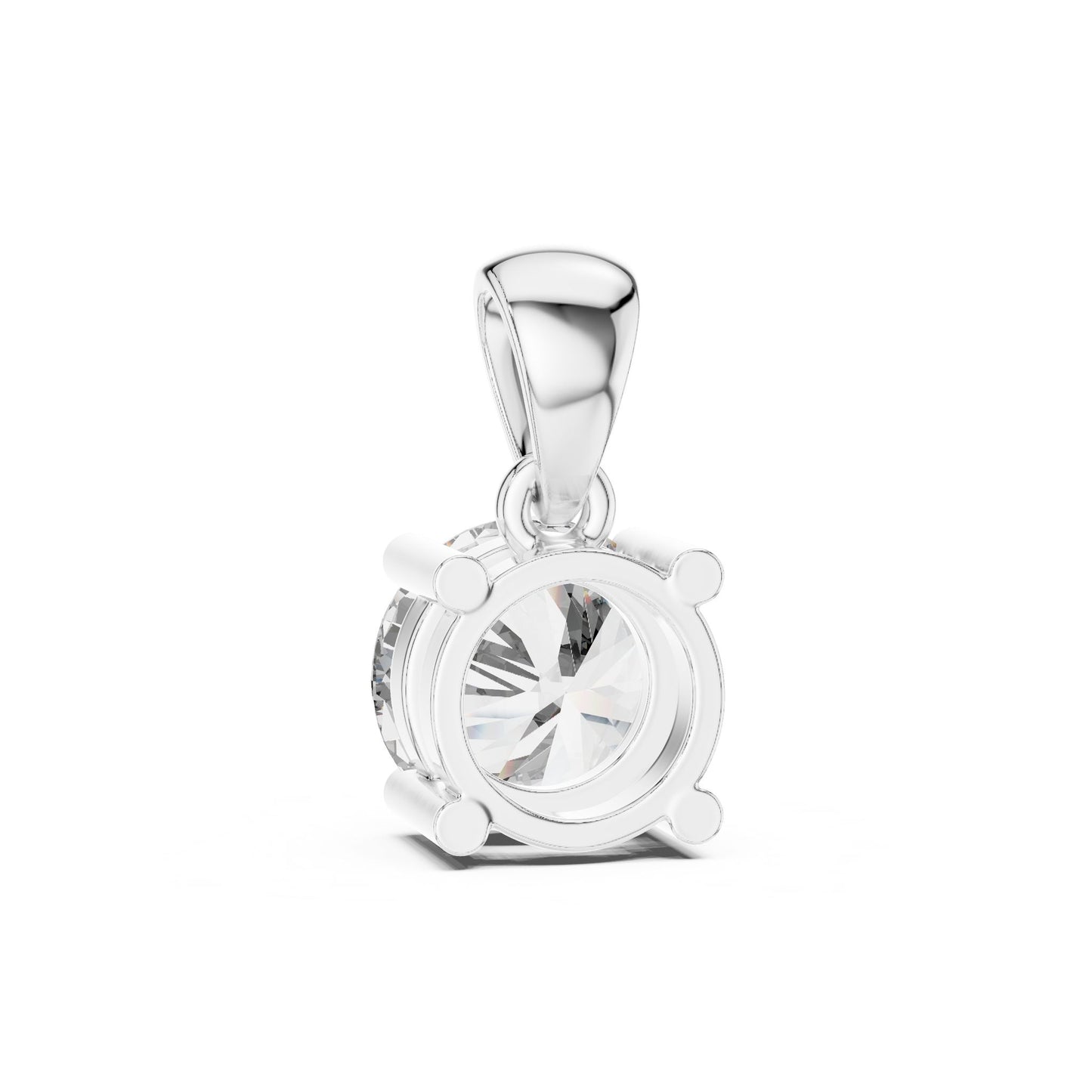 Round Lab Grown Diamond Pendant