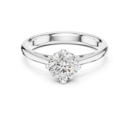 Round Lab Grown Diamond Solitaire Engagement Ring