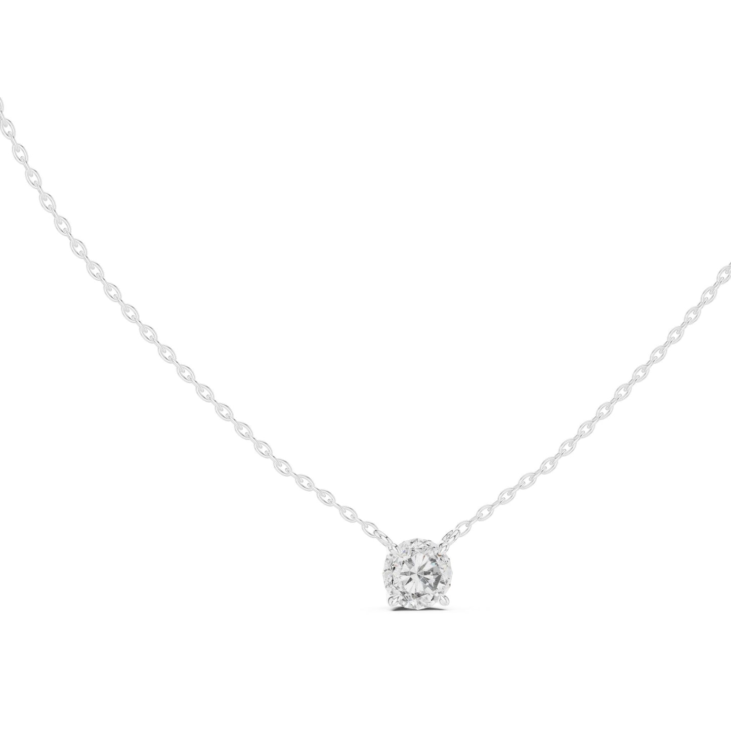 Round Lab Grown Diamond Pendant