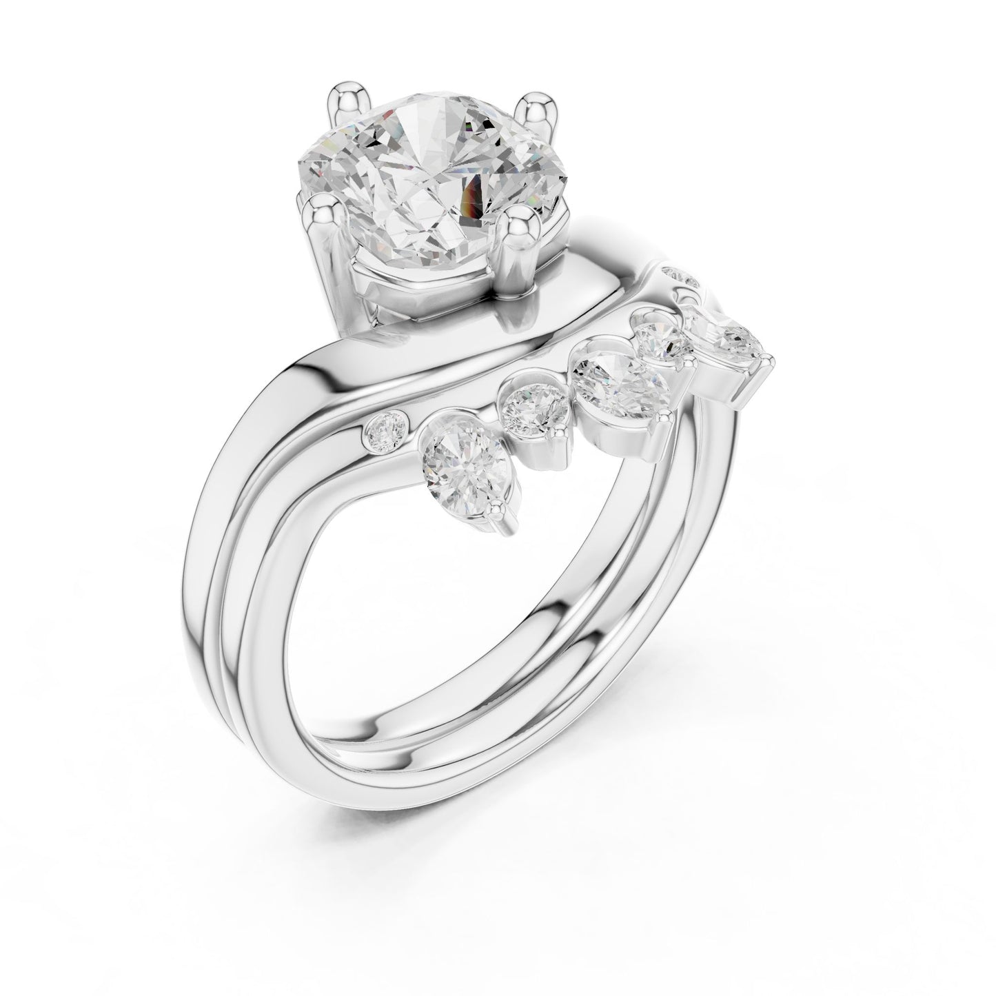 Round Lab Grown Diamond Solitaire Engagement Ring