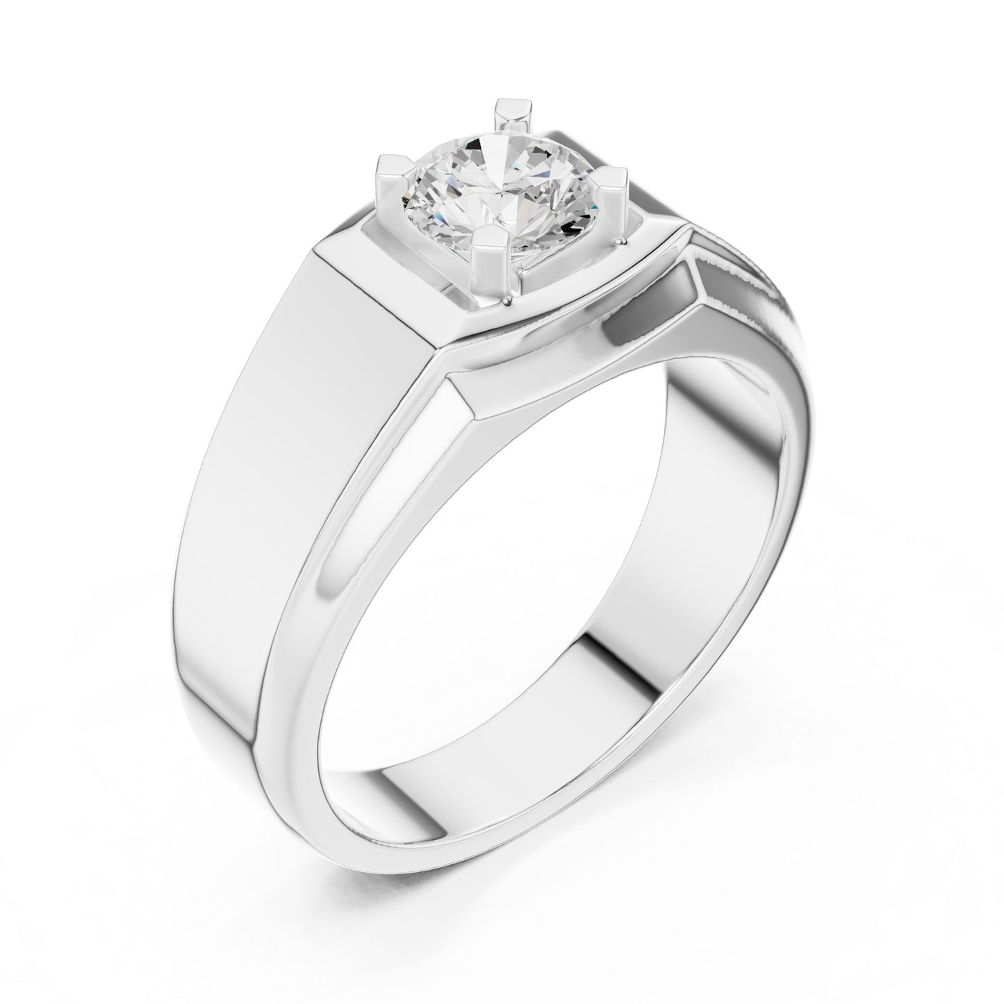 Men's Round Lab Grown Diamond Ring
