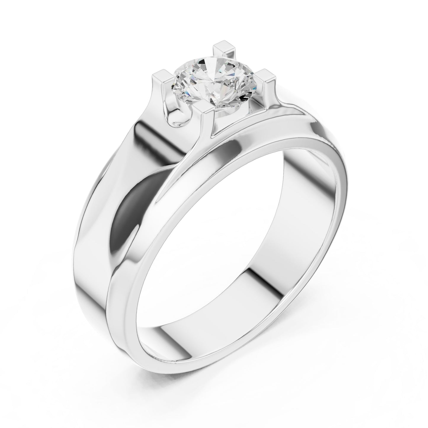 Men's Round Lab Grown Diamond Ring