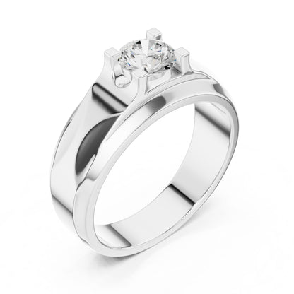 Men's Round Lab Grown Diamond Ring
