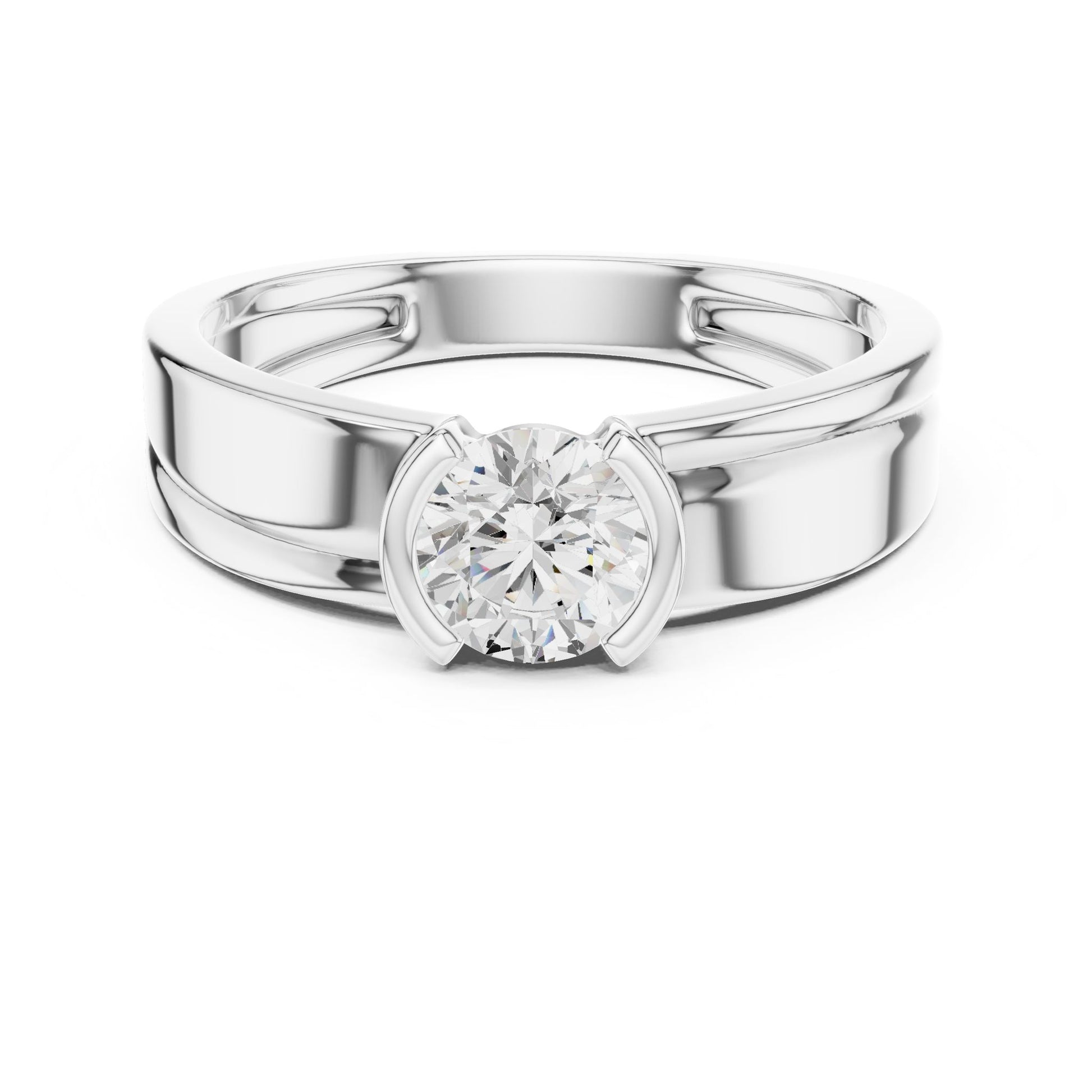 Men's Round Lab Grown Diamond Ring