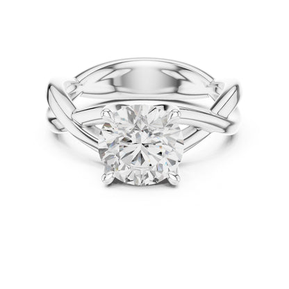 Round Lab Grown Diamond Solitaire Engagement Ring