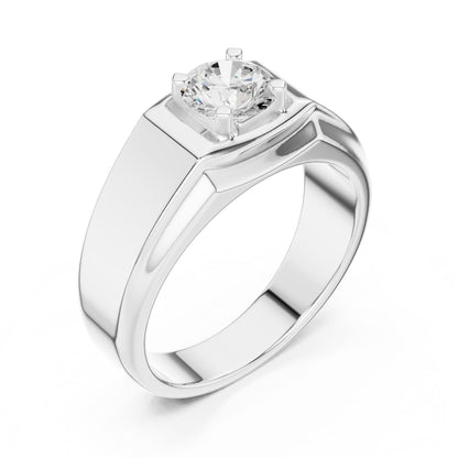 Men's Round Lab Grown Diamond Ring