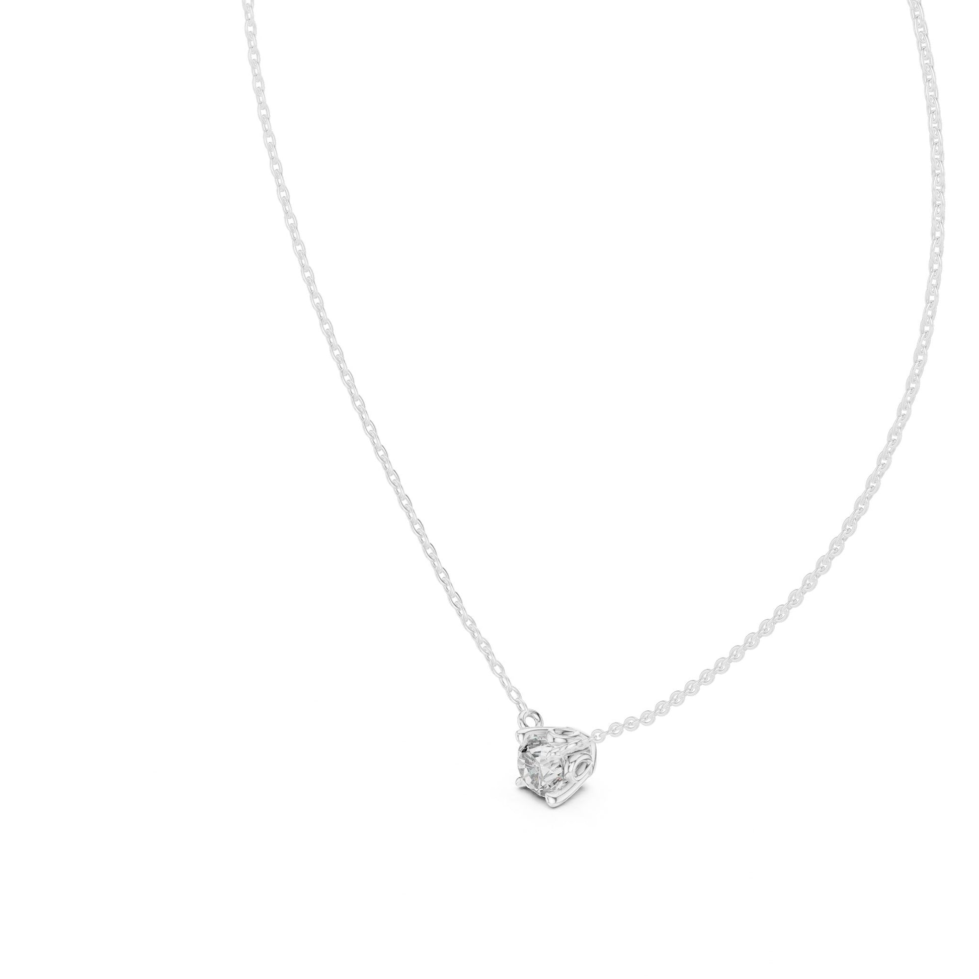 Round Lab Grown Diamond Pendant