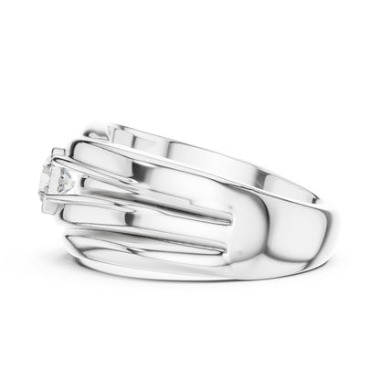 Men's Round Lab Grown Diamond Ring