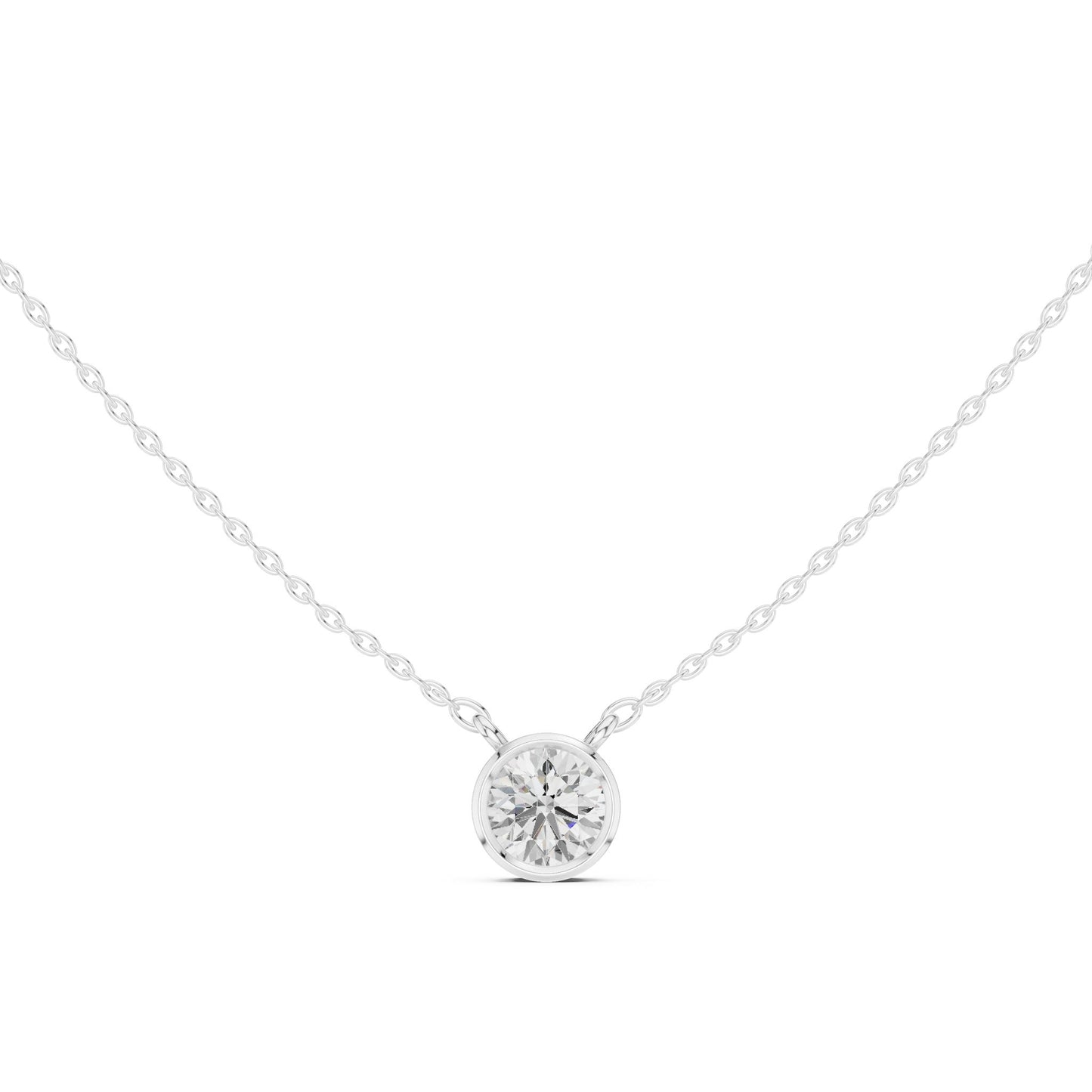 Round Lab Grown Diamond Pendant