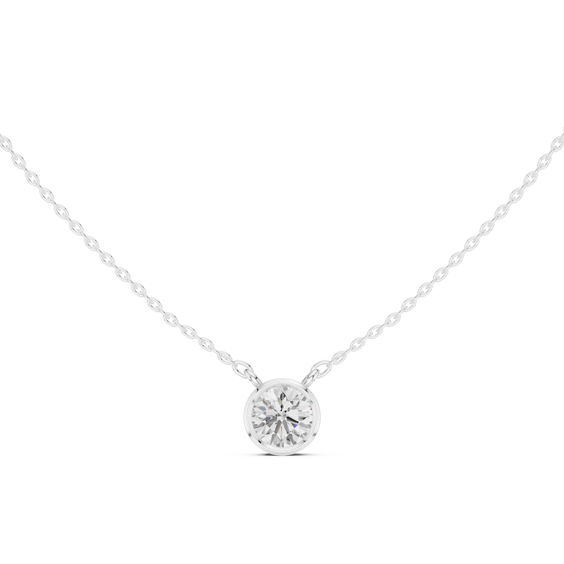 Round Lab Grown Diamond Pendant