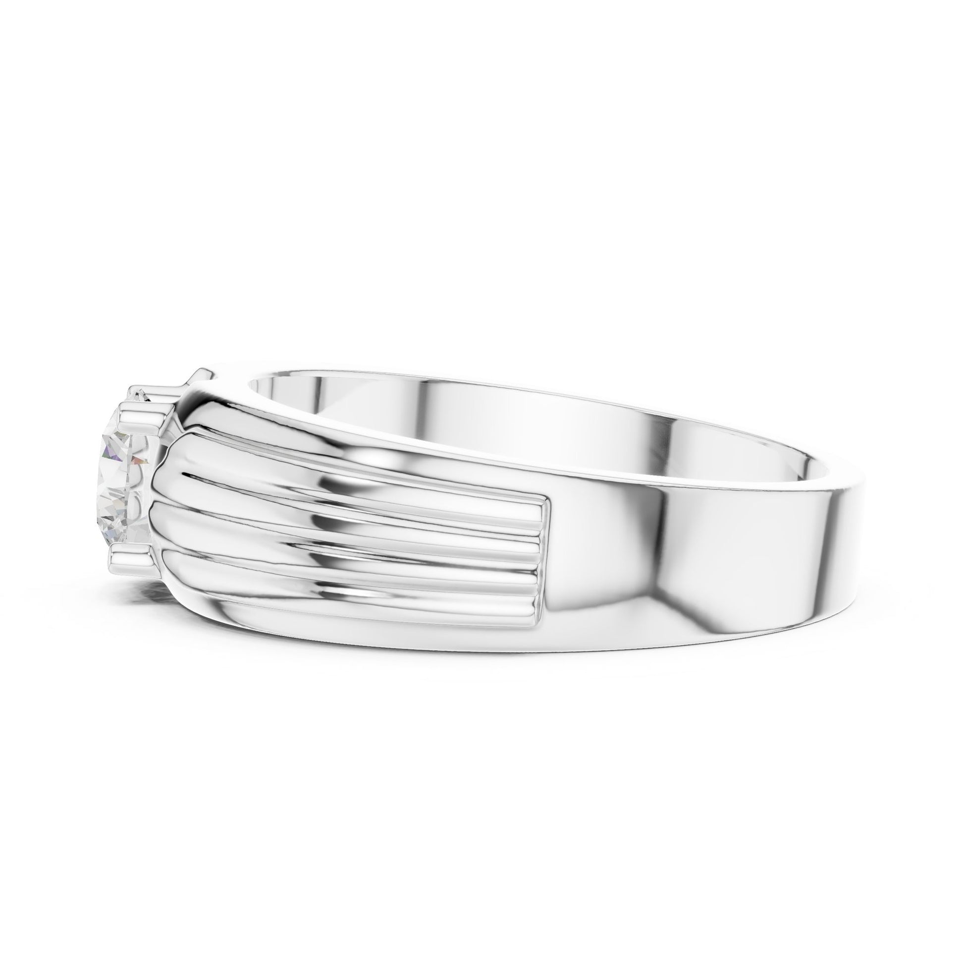 Men's Round Lab Grown Diamond Ring