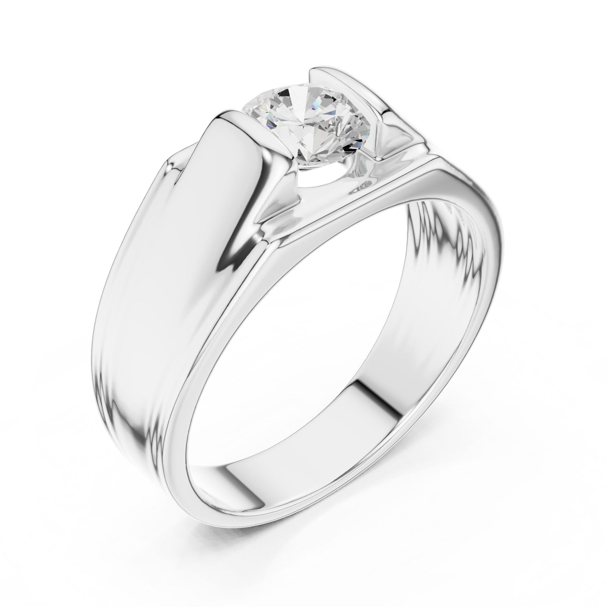 Men's Round Lab Grown Diamond Ring