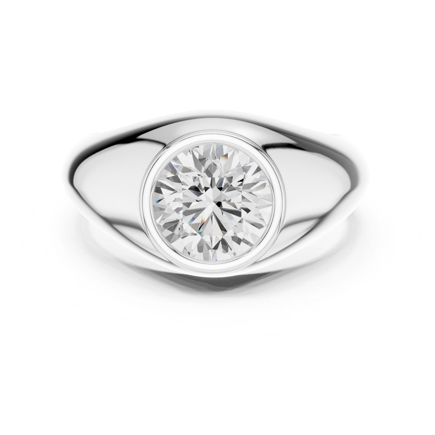 Men's Round Lab Grown Diamond Ring