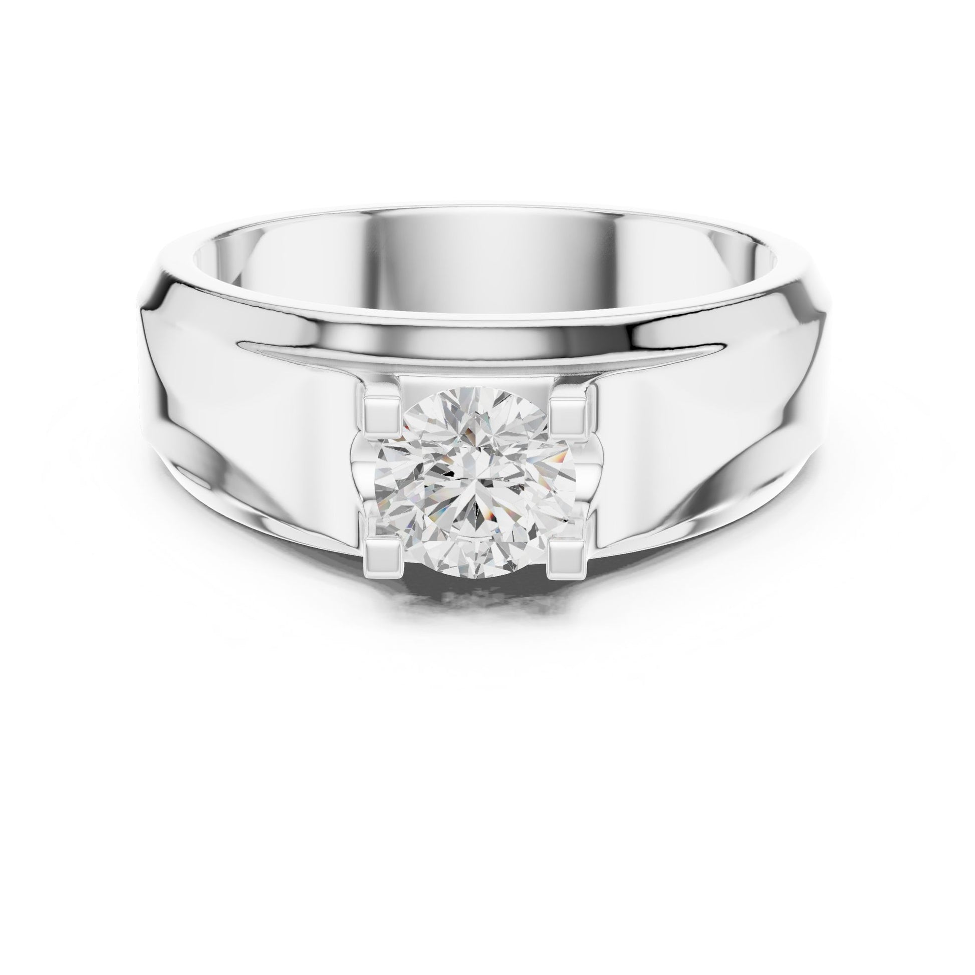 Men's Round Lab Grown Diamond Ring