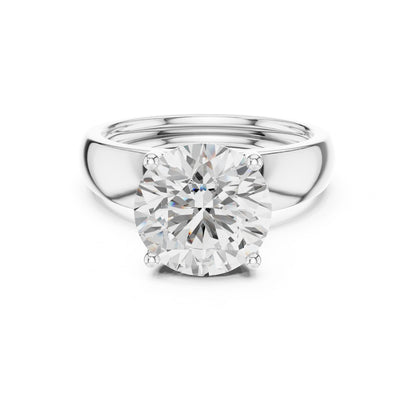 Round Lab Grown Diamond Solitaire Engagement Ring