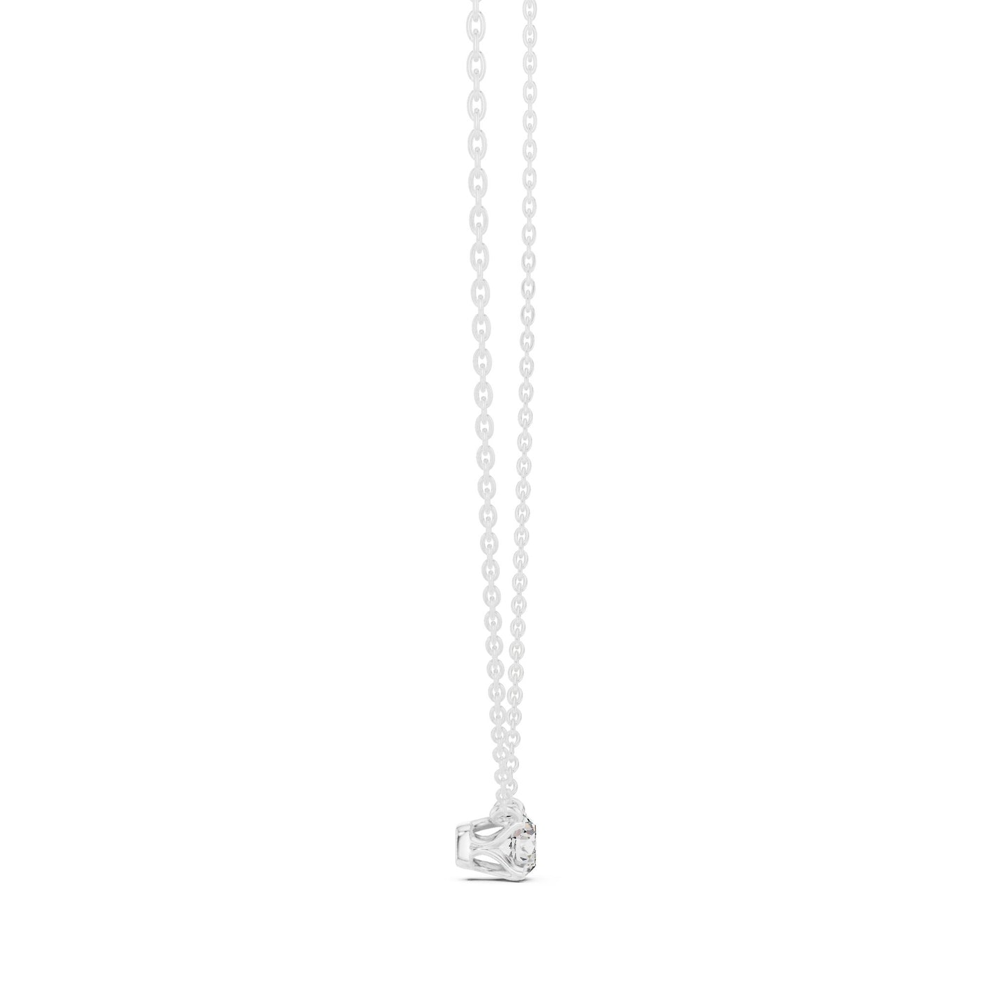 Round Lab Grown Diamond Pendant