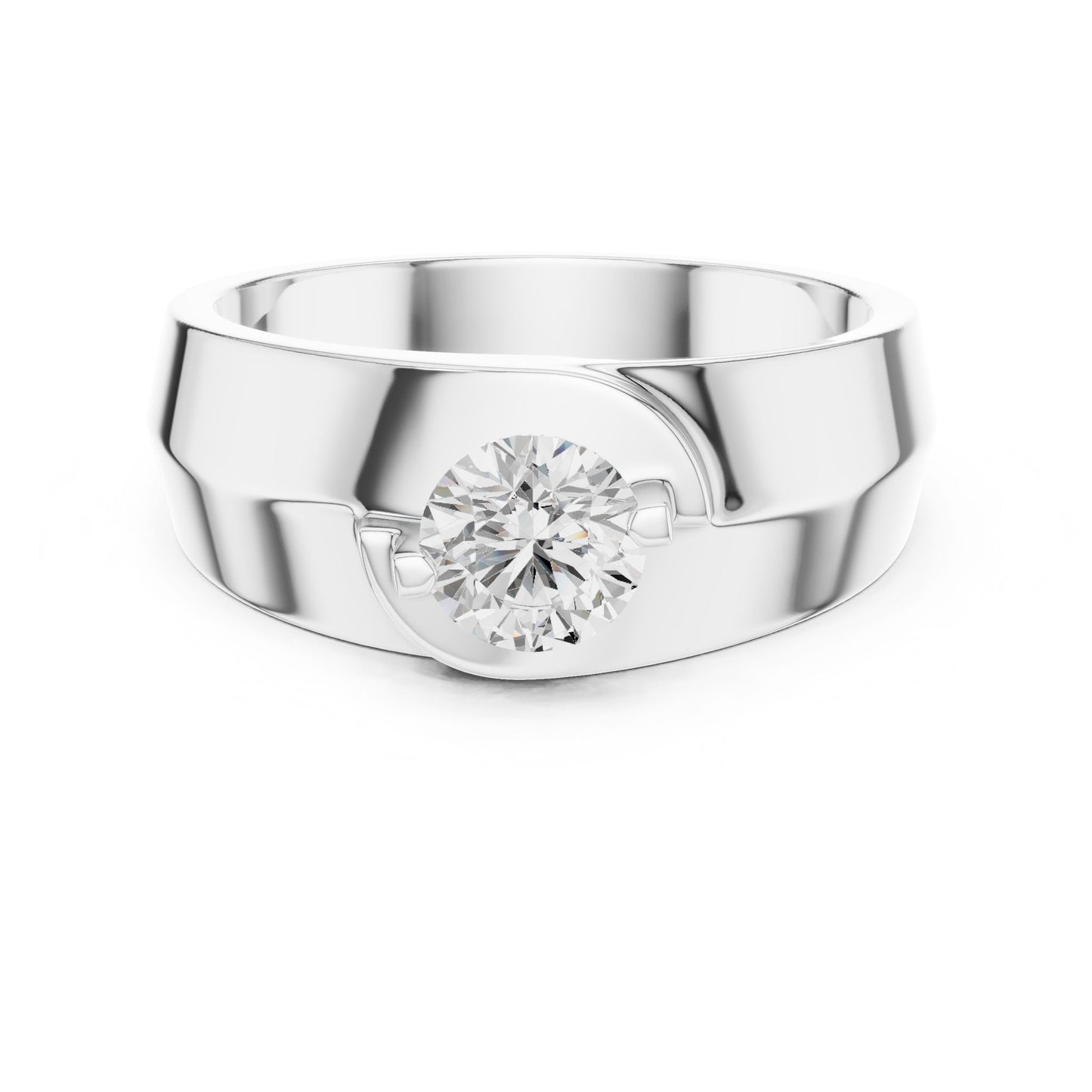 Men's Round Lab Grown Diamond Ring