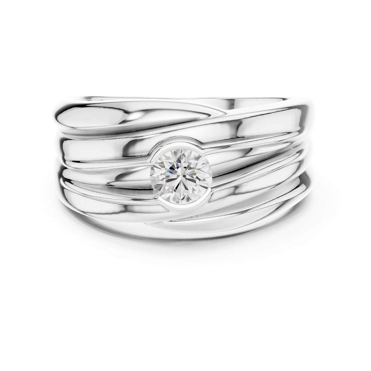 Men's Round Lab Grown Diamond Ring