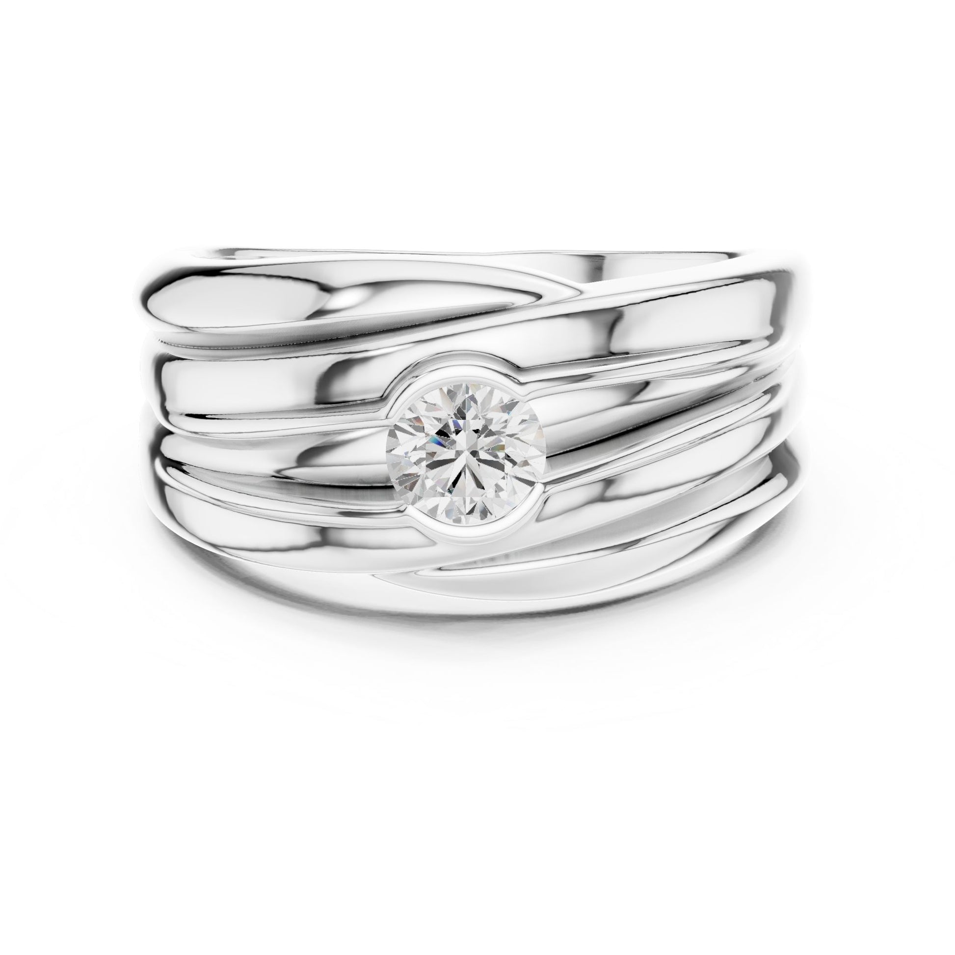 Men's Round Lab Grown Diamond Ring