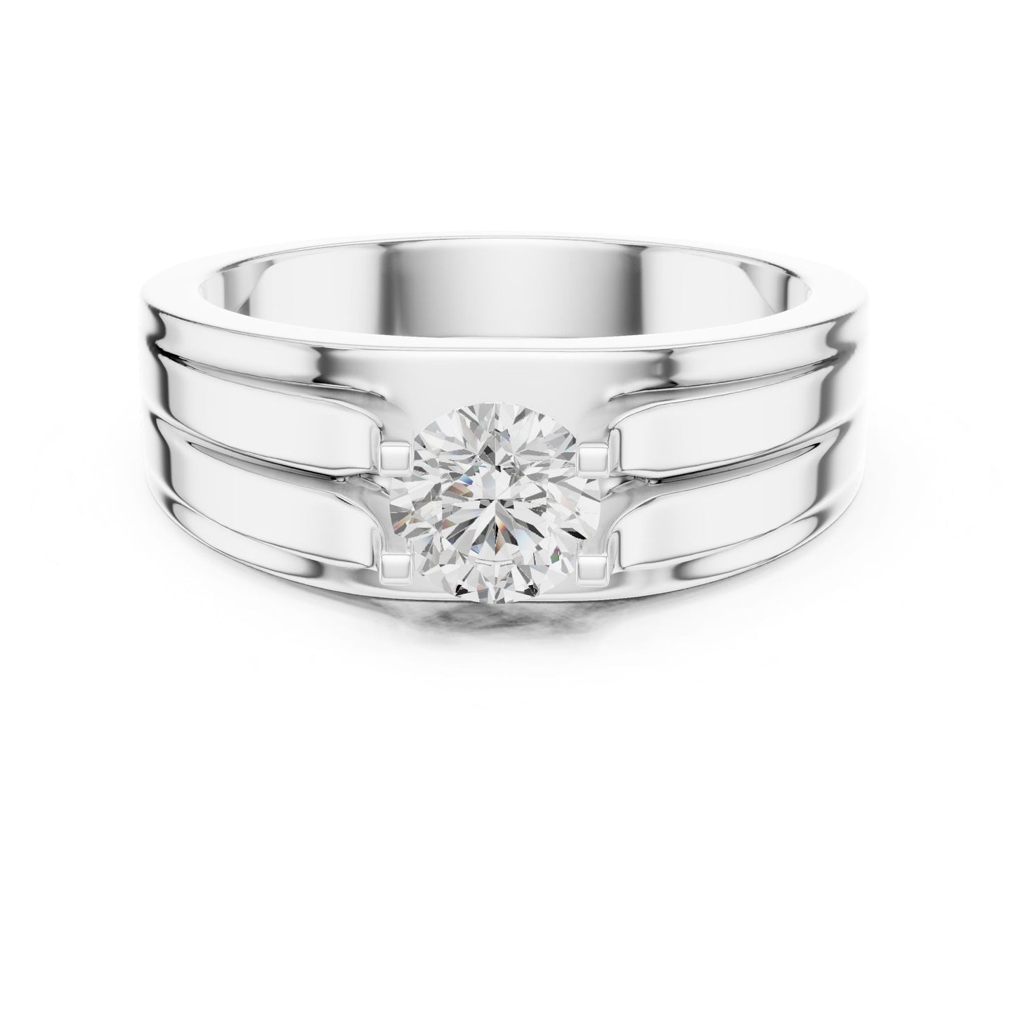 Men's Round Lab Grown Diamond Ring