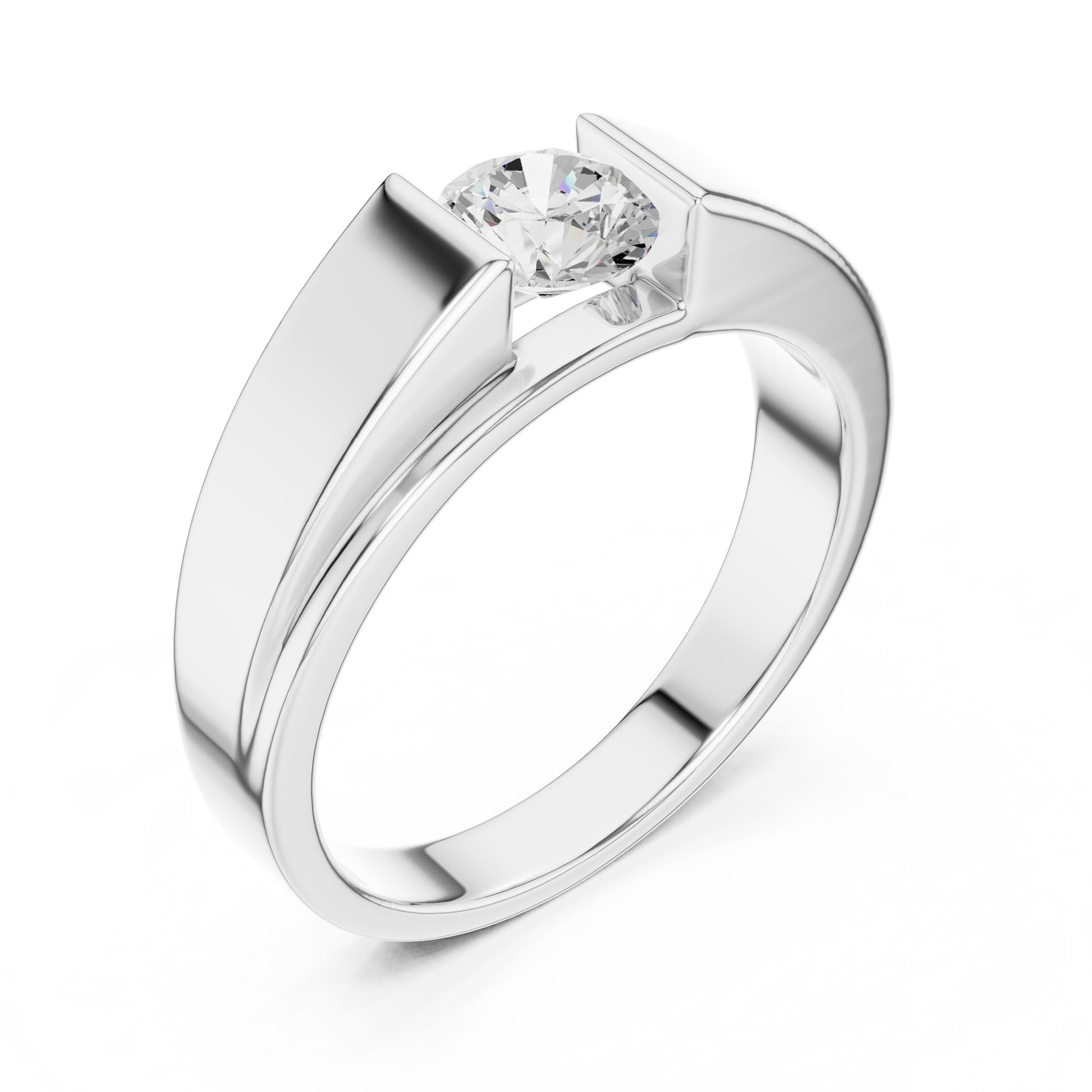 Men's Round Lab Grown Diamond Ring