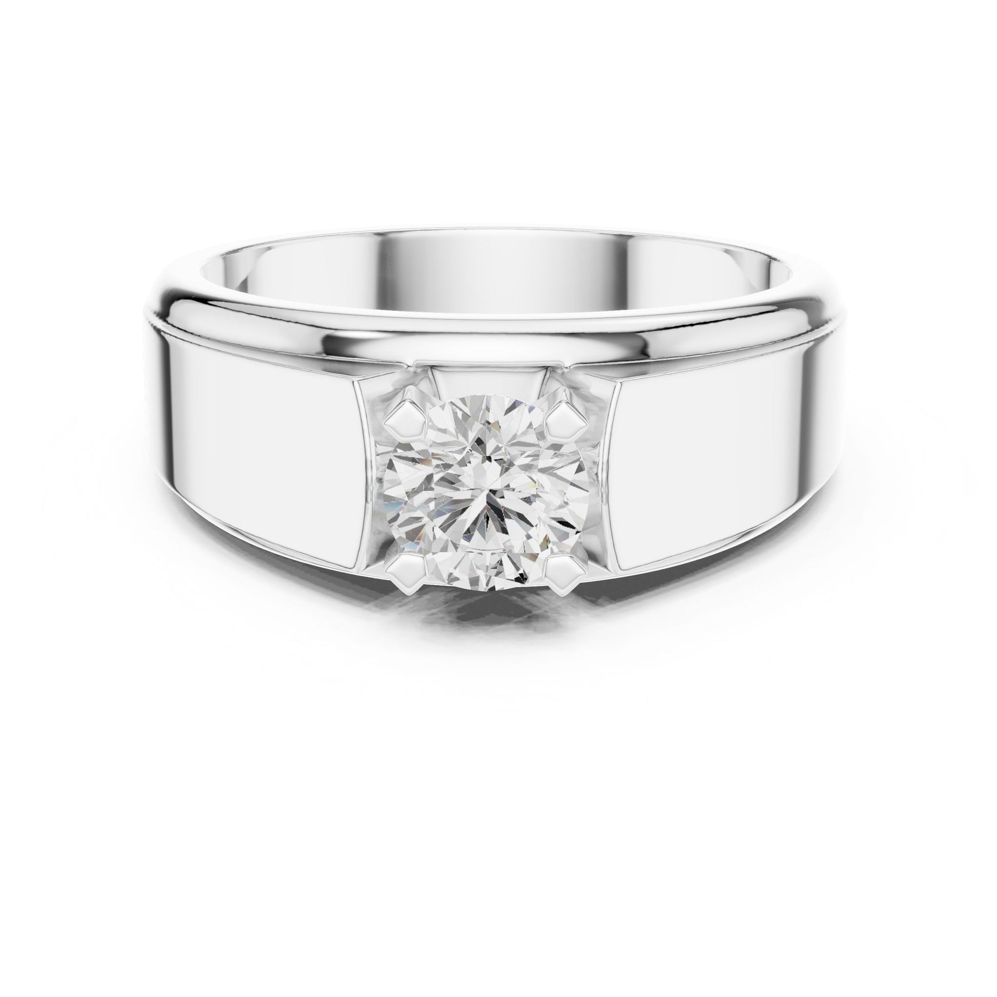 Men's Round Lab Grown Diamond Ring