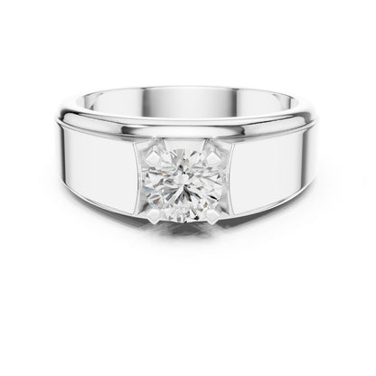 Men's Round Lab Grown Diamond Ring
