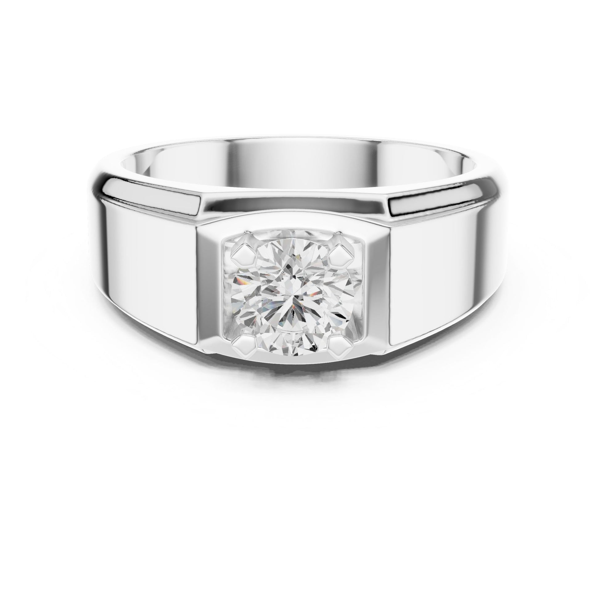 Men's Round Lab Grown Diamond Ring