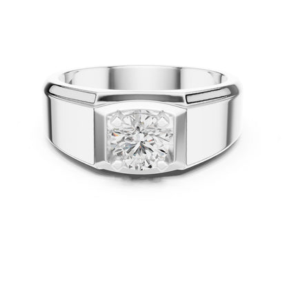 Men's Round Lab Grown Diamond Ring